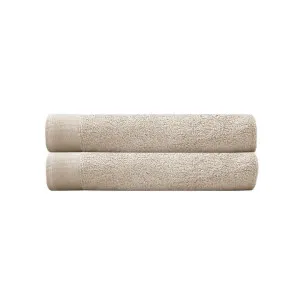 Bambury Elvire Cotton Bath Towel, Pack of 2, Buff by Bambury, a Towels & Washcloths for sale on Style Sourcebook