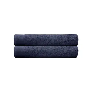 Bambury Elvire Cotton Bath Towel, Pack of 2, Navy by Bambury, a Towels & Washcloths for sale on Style Sourcebook