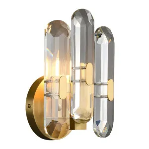 Elegante Iron & Crystal Glass Wall Light by LumenSphere, a Wall Lighting for sale on Style Sourcebook