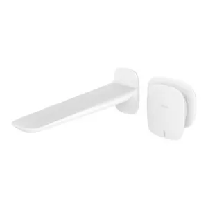 Nuage Wall Basin/Bath Mixer Set 200mm In Matte White By Phoenix by PHOENIX, a Bathroom Taps & Mixers for sale on Style Sourcebook