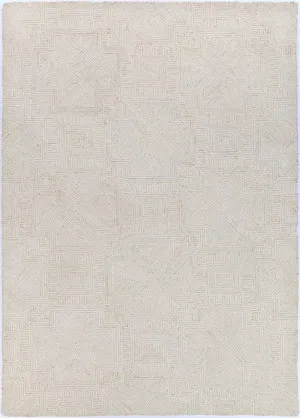 Labyrinth  09D Beige Wool Rug by Wild Yarn, a Contemporary Rugs for sale on Style Sourcebook