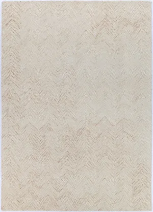 Chevron 11C Beige Wool Rug by Wild Yarn, a Contemporary Rugs for sale on Style Sourcebook