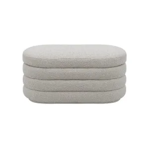 Milana Storage Bench Boucle Pumice by James Lane, a Ottomans for sale on Style Sourcebook