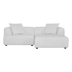 Rubin 1.5 Seater + Chaise Sofa RHF in Het White by OzDesignFurniture, a Sofas for sale on Style Sourcebook