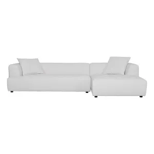 Rubin 3 Seater Sofa + Chaise RHF in Het White  by OzDesignFurniture, a Sofas for sale on Style Sourcebook