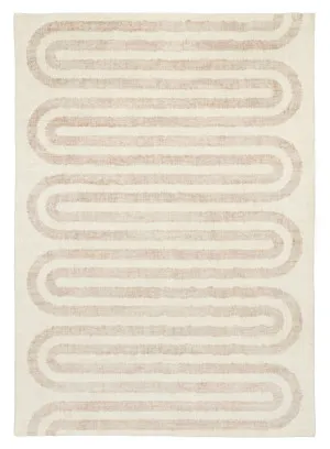 Sargola Ivory Curve Pattern Washable Rug by Miss Amara, a Kids Rugs for sale on Style Sourcebook