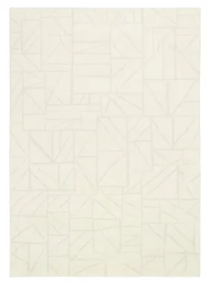 Luca Grey Cream Geometric Washable Rug by Miss Amara, a Other Rugs for sale on Style Sourcebook