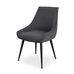 Ruwan Fabric Dining Chair - Charcoal by Interior Secrets - AfterPay Available by Interior Secrets, a Dining Chairs for sale on Style Sourcebook