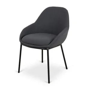 Darris Fabric Dining Chair - Charcoal by Interior Secrets - AfterPay Available by Interior Secrets, a Dining Chairs for sale on Style Sourcebook