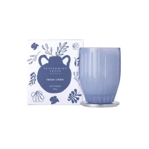 Peppermint Grove Fresh Linen Large Soy Candle - 370g by James Lane, a Candles for sale on Style Sourcebook