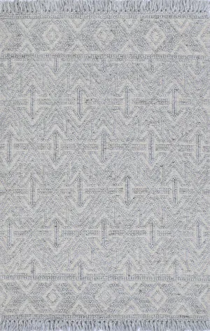 Diego Tribal Light Grey Wool Rug by Wild Yarn, a Contemporary Rugs for sale on Style Sourcebook