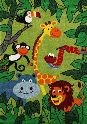 Tiny Dancer Jungle Jam Multi Kids Rug by Wild Yarn, a Contemporary Rugs for sale on Style Sourcebook