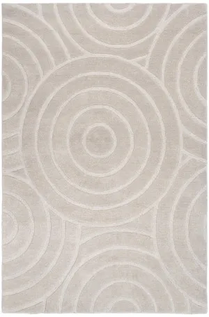 Ellipse Beige Wool Rug by Wild Yarn, a Contemporary Rugs for sale on Style Sourcebook