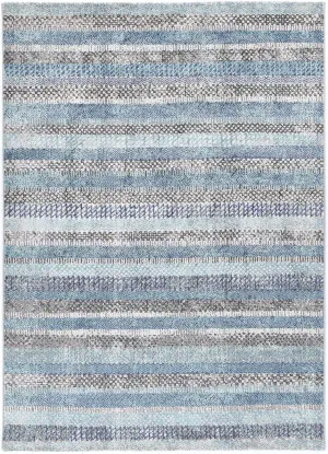 June Luis Blue & Grey Tribal Rug by Wild Yarn, a Contemporary Rugs for sale on Style Sourcebook