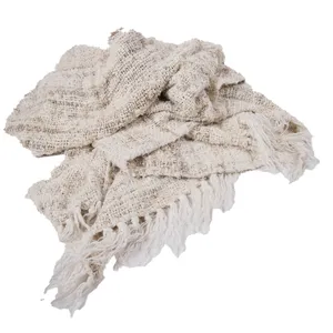 Wabi Throw - 100% Recycled Linen, Ivory by Eadie Lifestyle, a Throws for sale on Style Sourcebook