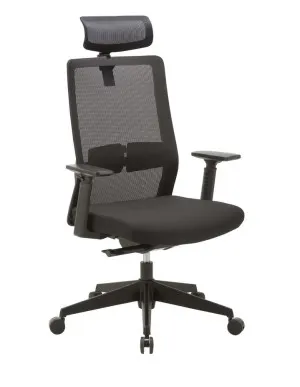 Bryce Mesh Ergonomic Office Chair with Headrest - Black by Interior Secrets - AfterPay Available by Interior Secrets, a Chairs for sale on Style Sourcebook