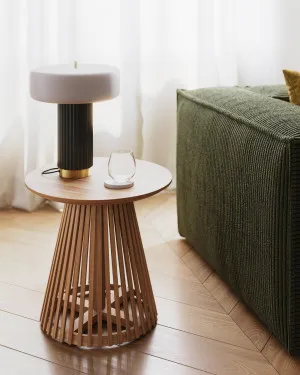 Jeanette round solid teak wood side table, Ø 50 cm by Kave Home, a Side Table for sale on Style Sourcebook