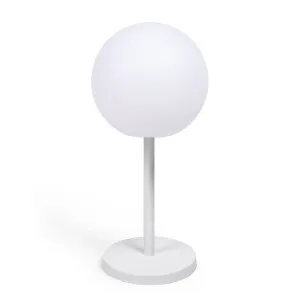 Outdoor Dinesh table lamp in white steel by Kave Home, a Outdoor Lighting for sale on Style Sourcebook