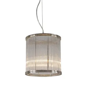 Denzel Ceiling Pendant Medium Nickel by Florabelle Living, a Pendant Lighting for sale on Style Sourcebook