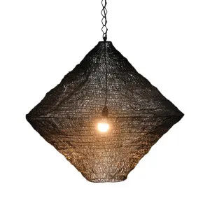 Metropolitan Ceiling Pendant Medium Black by Florabelle Living, a Pendant Lighting for sale on Style Sourcebook