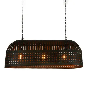 Esch Ceiling Pendant Long Antique Black by Florabelle Living, a Pendant Lighting for sale on Style Sourcebook