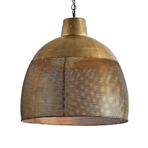 Riva Ceiling Pendant Large Antique Brass by Florabelle Living, a Pendant Lighting for sale on Style Sourcebook