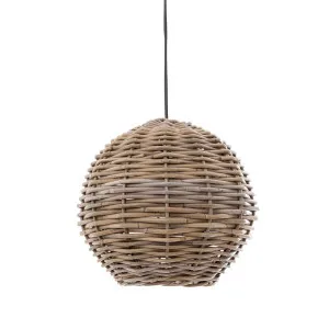 Rattan Round Ceiling Pendant Small Natural by Florabelle Living, a Pendant Lighting for sale on Style Sourcebook