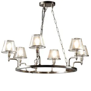 Sienna Chandelier Antique Silver by Florabelle Living, a Pendant Lighting for sale on Style Sourcebook