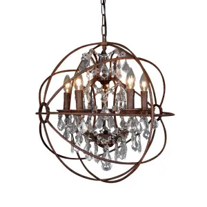 Sundance Chandelier Medium Rust by Florabelle Living, a Pendant Lighting for sale on Style Sourcebook