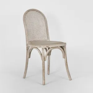 Alwyn Rattan Elm Wood Dining Chair Grey Dust by Florabelle Living, a Chairs for sale on Style Sourcebook