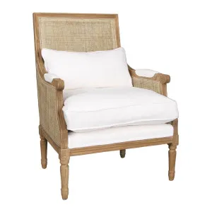 Hicks Caned Armchair White by Florabelle Living, a Chairs for sale on Style Sourcebook