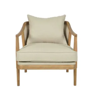 Asteria Oakwood Linen Armchair by Florabelle Living, a Chairs for sale on Style Sourcebook