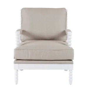 Elizabeth Bobbin Hamptons Armchair White by Florabelle Living, a Chairs for sale on Style Sourcebook