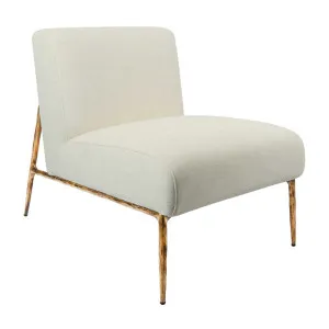 Aries Leisure Chair Gold In Natural Linen by Florabelle Living, a Chairs for sale on Style Sourcebook