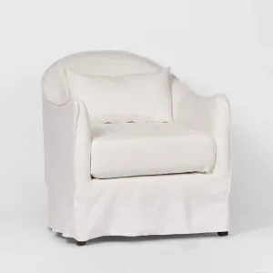 Ville Armchair Slip Cover Linen White by Florabelle Living, a Chairs for sale on Style Sourcebook