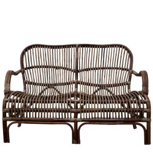 Seville Rattan Two Seater Antique by Florabelle Living, a Chairs for sale on Style Sourcebook