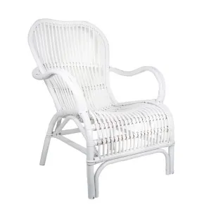 Seville Rattan Armchair White by Florabelle Living, a Chairs for sale on Style Sourcebook