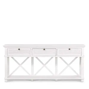 West Beach 3 Drawer Hamptons 190Cm Console White by Florabelle Living, a Sideboards, Buffets & Trolleys for sale on Style Sourcebook