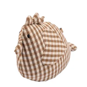 Henrietta Gingham Doorstop Earth Brown by Florabelle Living, a Doormats for sale on Style Sourcebook