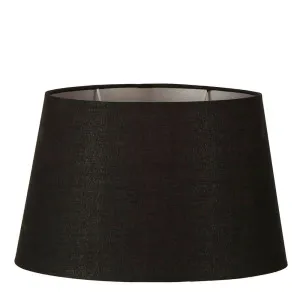 Linen Oval Lamp Shade Xxl Black With Silver Lining by Florabelle Living, a Lamp Shades for sale on Style Sourcebook