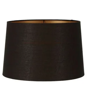 Linen Drum Lamp Shade Xxl Black With Gold Lining by Florabelle Living, a Lamp Shades for sale on Style Sourcebook