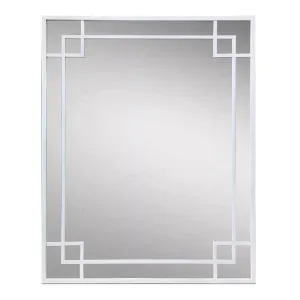 160Cm White Mirror With Corner Detail by Florabelle Living, a Mirrors for sale on Style Sourcebook