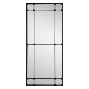 Morgan 12 Pane Rectangular Mirror Matt Black Finish by Florabelle Living, a Mirrors for sale on Style Sourcebook