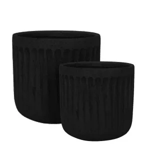 Alpers Planters Set Of Two Black by Florabelle Living, a Plant Holders for sale on Style Sourcebook