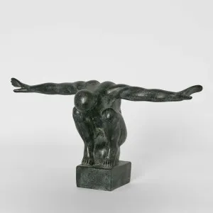 Bethem Man Sculpture Black by Florabelle Living, a Statues & Ornaments for sale on Style Sourcebook