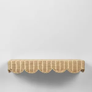 Belle Rattan Wall Shelf Natural 60Cm by Florabelle Living, a Sideboards, Buffets & Trolleys for sale on Style Sourcebook