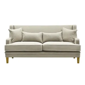 Bondi Hamptons 2.5 Seat Sofa Natural W/White Piping by Florabelle Living, a Sofas for sale on Style Sourcebook