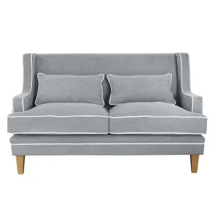 Bondi Hamptons 2 Seat Sofa Grey W/White Piping by Florabelle Living, a Sofas for sale on Style Sourcebook