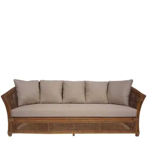 Cayman Rattan 3 Seat Hamptons Sofa W/Neige Cushions by Florabelle Living, a Sofas for sale on Style Sourcebook