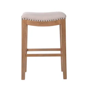 Oakwood Counter Chair Beige W/Studs by Florabelle Living, a Stools for sale on Style Sourcebook